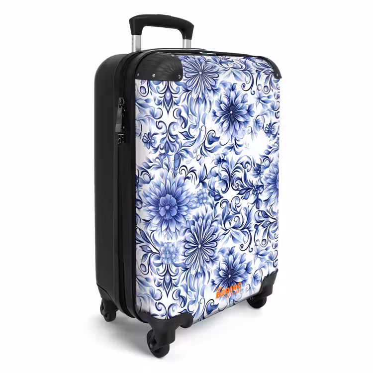 CaseSwap™ - Fleurs - Bleu - Motif - Blanc — 2