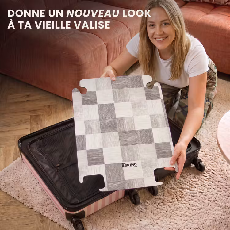 CaseSwap - Motif - damier - grain de bois — 3