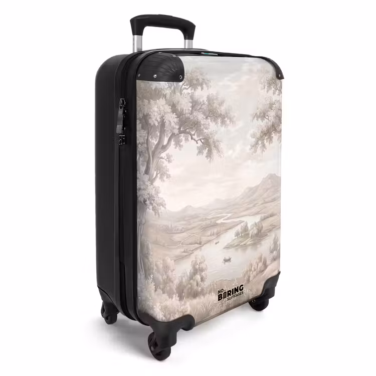 CaseSwap™ - Paysage fluvial - Montagnes - Nature - Vintage - Beige — 2