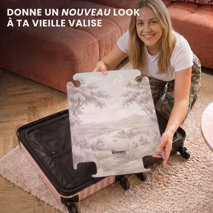 CaseSwap™ - Paysage fluvial - Montagnes - Nature - Vintage - Beige — 3
