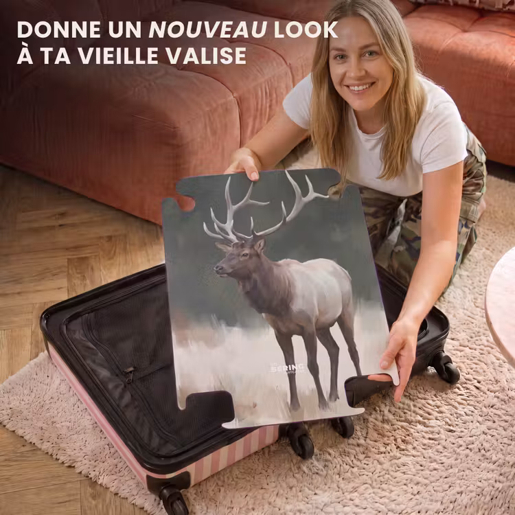 CaseSwap™ - Cerf élaphe - Bois - Peinture - Rustique — 3
