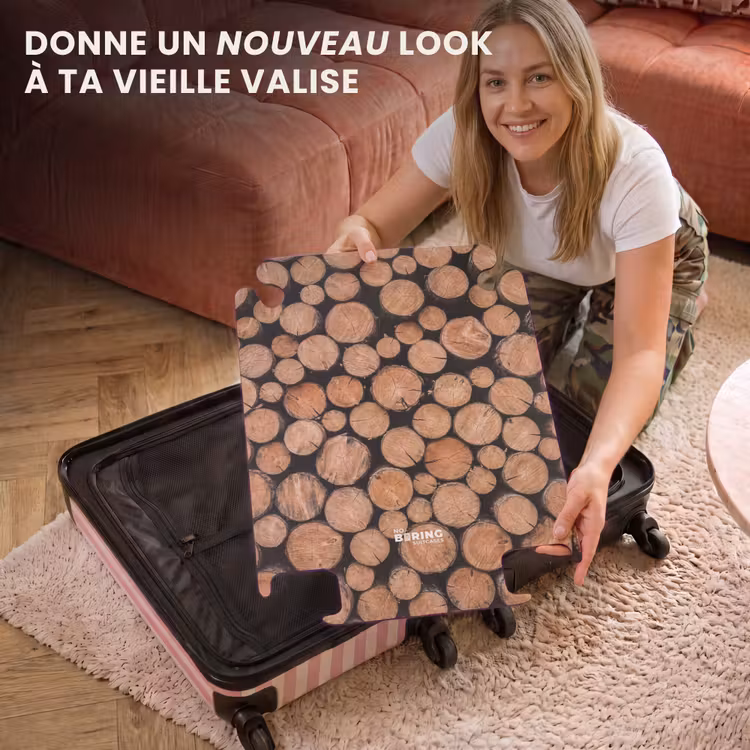 CaseSwap™ - Bûches - Texture - Motif - Marron - Rustique — 3