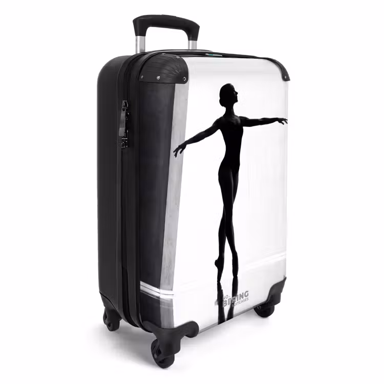 CaseSwap™ - Danseuse - Silhouette - Art - Moderne - Noir et blanc — 2