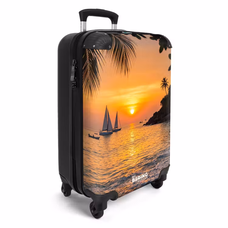 CaseSwap™ - Mer - Coucher de soleil - Bateau - Nature - Orange — 2