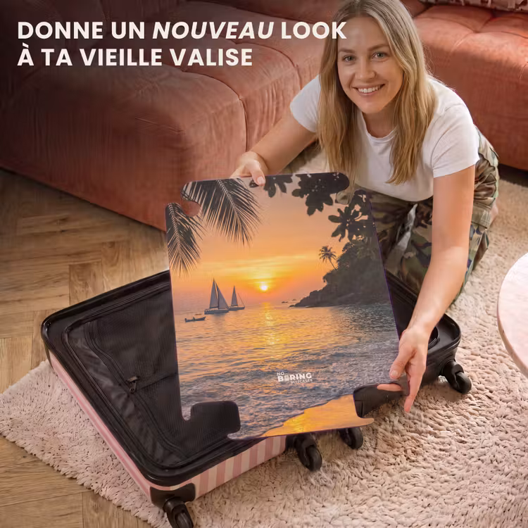 CaseSwap™ - Mer - Coucher de soleil - Bateau - Nature - Orange — 3