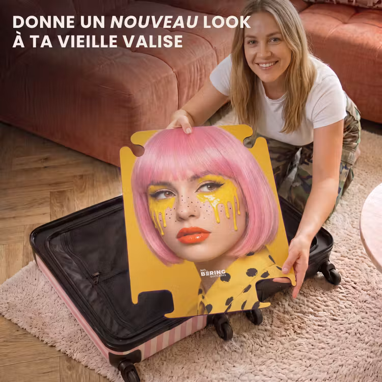 CaseSwap™ - Femme - Portrait - Abstrait - Coloré - Jaune — 3