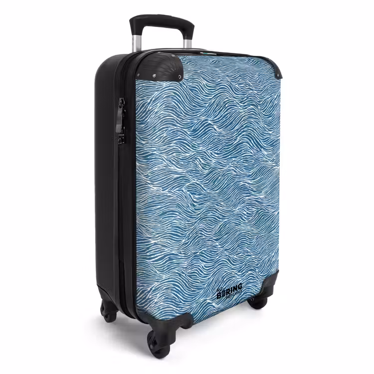 CaseSwap™ - Bleu - Blanc - Vagues - Dessiné - Texture — 2
