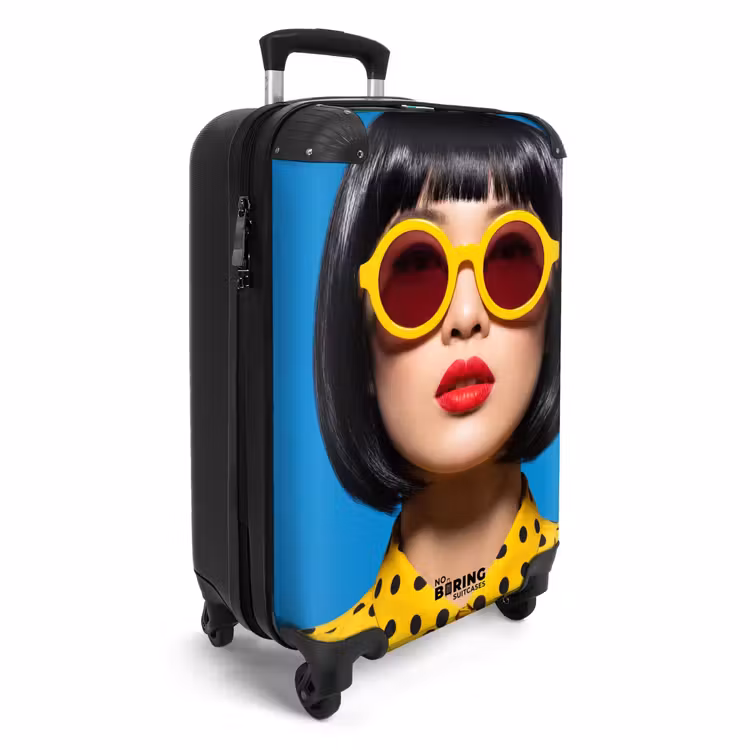 CaseSwap™ - Femme - Lunettes de soleil - Pop Art - Portrait - Jaune — 2