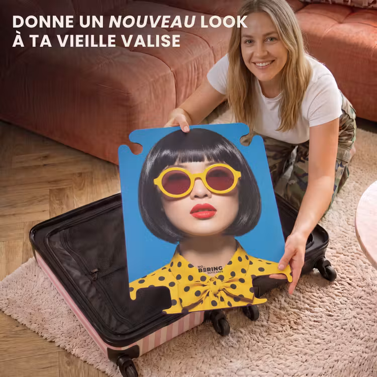 CaseSwap™ - Femme - Lunettes de soleil - Pop Art - Portrait - Jaune — 3