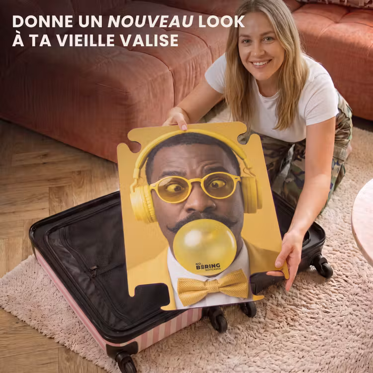 CaseSwap™ - Homme - Bubble-gum - Portrait - Jaune - Moderne — 3