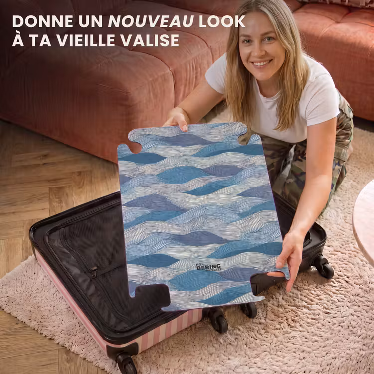 CaseSwap™ - Motifs - Bleu - Blanc - Ondulé - Rayures — 3