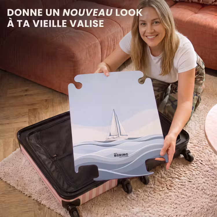 CaseSwap™ - Bateau - Voile - Mer - Moderne - Beige — 3