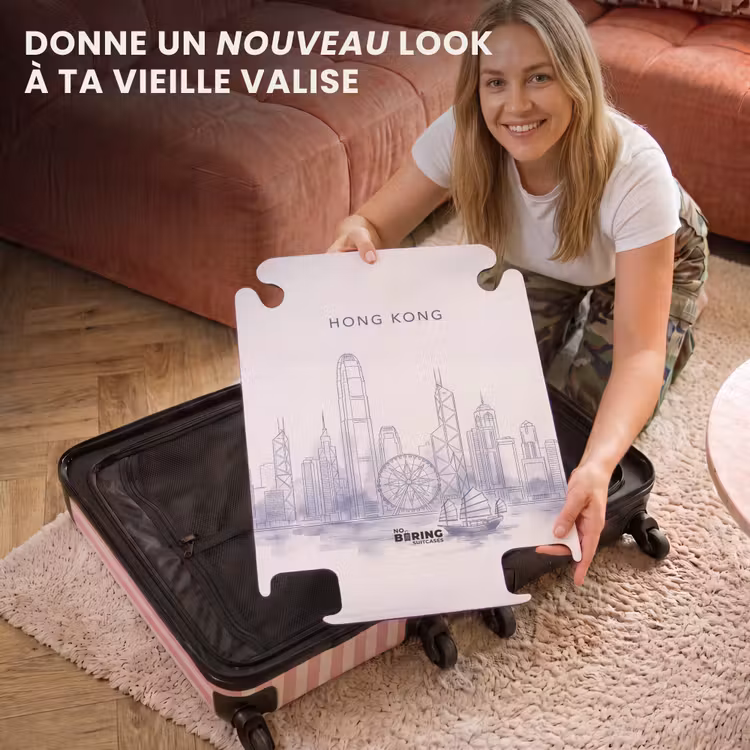 CaseSwap™ - Ville - Skyline - Eau - Dessin au trait - Bleu — 3