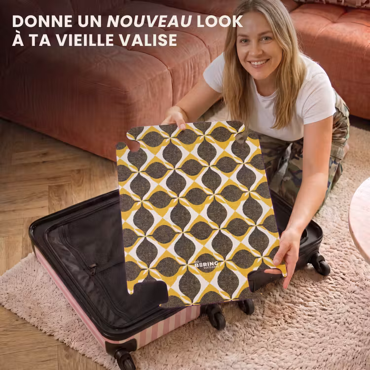 CaseSwap™ - Jaune - Noir - Géométrique - Rétro - Texturé — 3