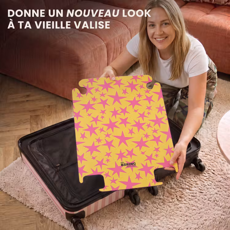 CaseSwap - Étoiles - Motif - Rose - Jaune — 3