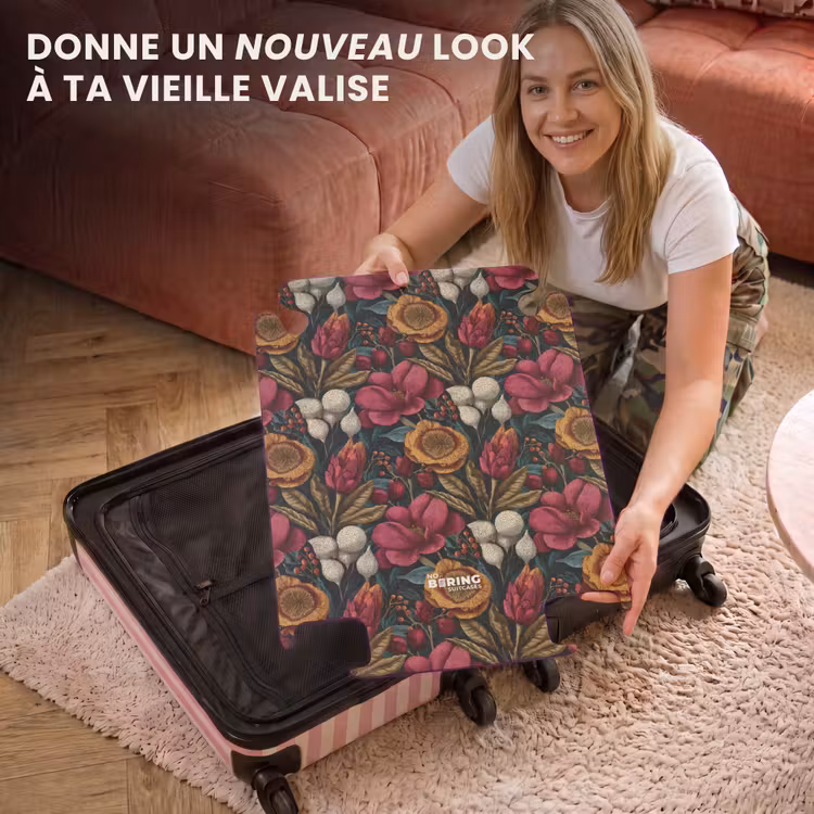 CaseSwap™ - Fleurs - Motif - Rouge - Or — 3