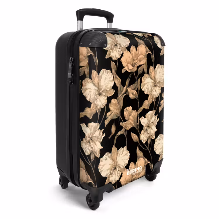 CaseSwap - Orchidées - Dessin au trait - Motif - Beige - Noir — 2