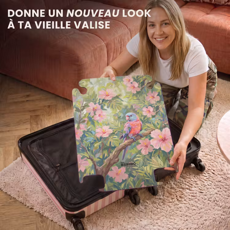 CaseSwap™ - Perroquet - Fleurs d'hibiscus - Coloré — 3