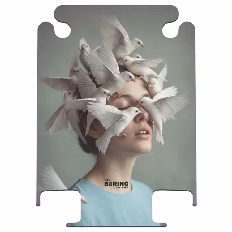 CaseSwap™ - Femme - Oiseaux - Abstrait - Moderne - Blanc — 1