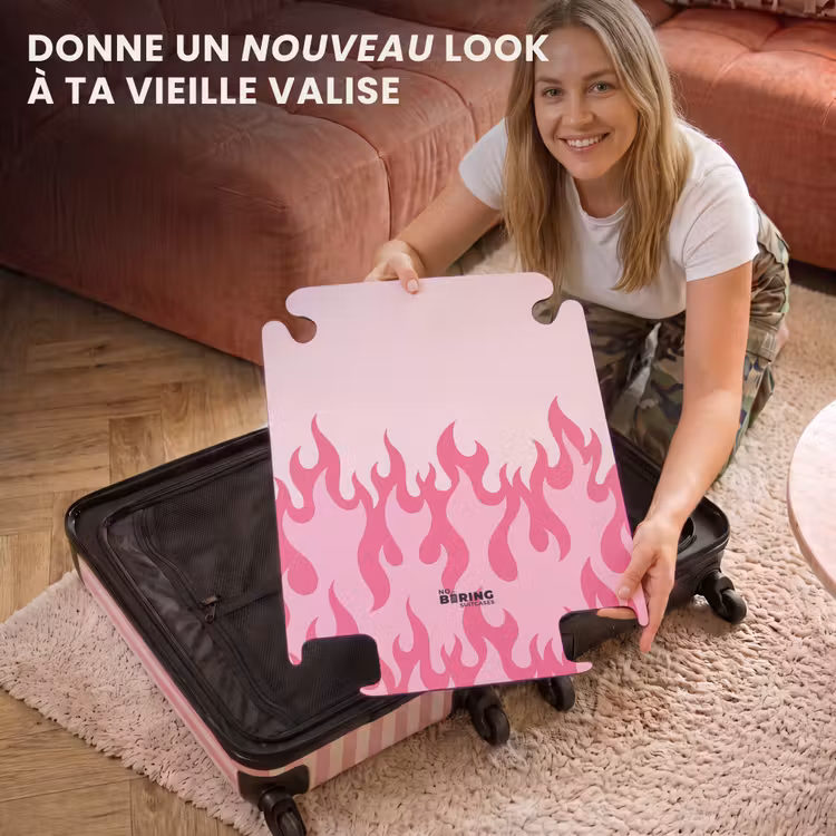 CaseSwap - Flammes - Motif - Abstrait - Moderne - Rose — 3