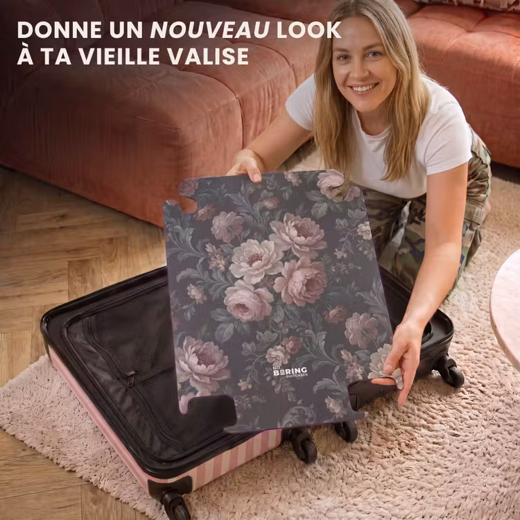 CaseSwap™ - Fleurs - Motif - Élégant - Rose - Foncé — 3