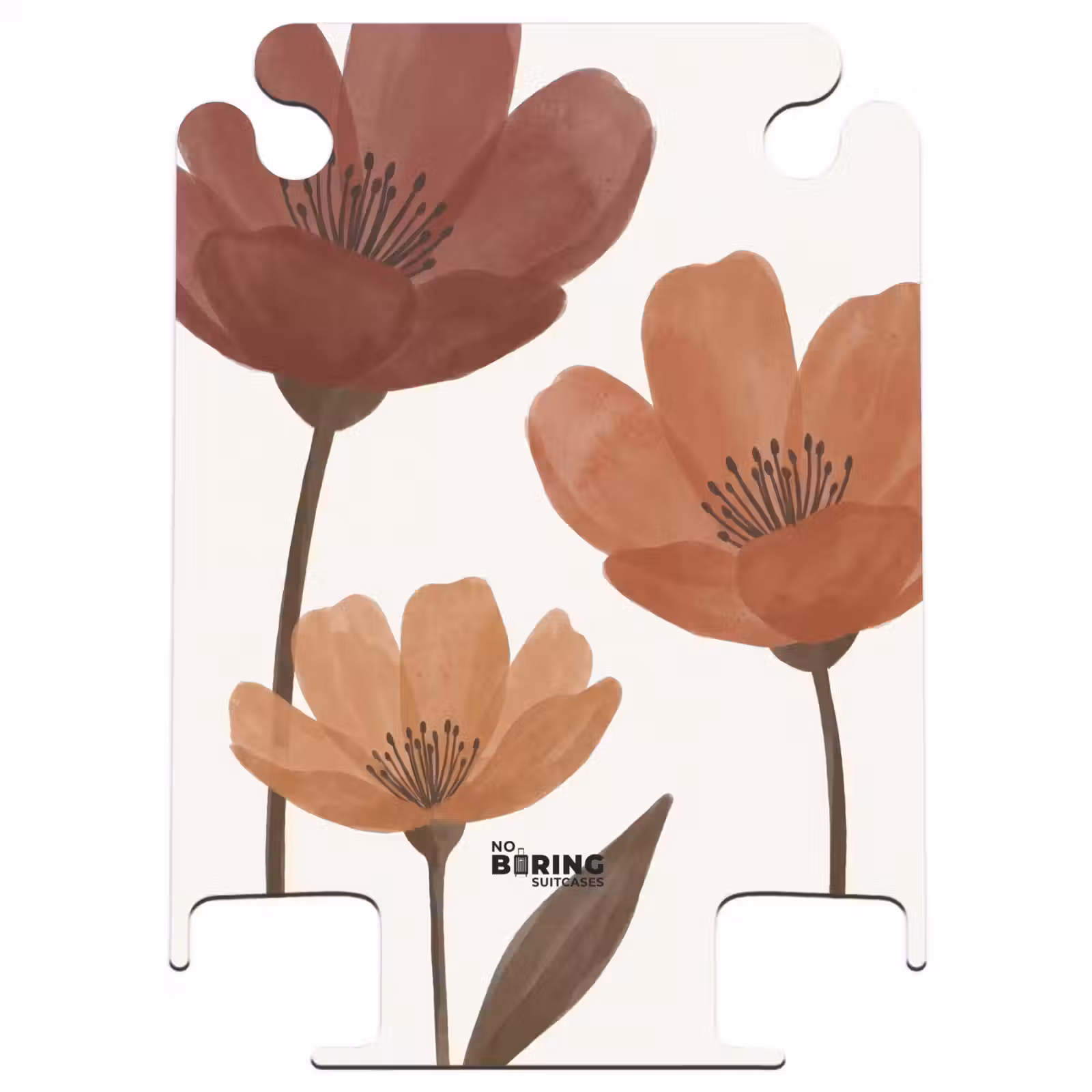 CaseSwap™ - Fleurs - Abstrait - Moderne - Marron - Décoratif — 1