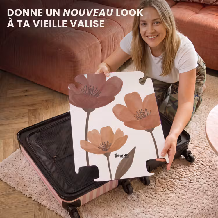 CaseSwap™ - Fleurs - Abstrait - Moderne - Marron - Décoratif — 3