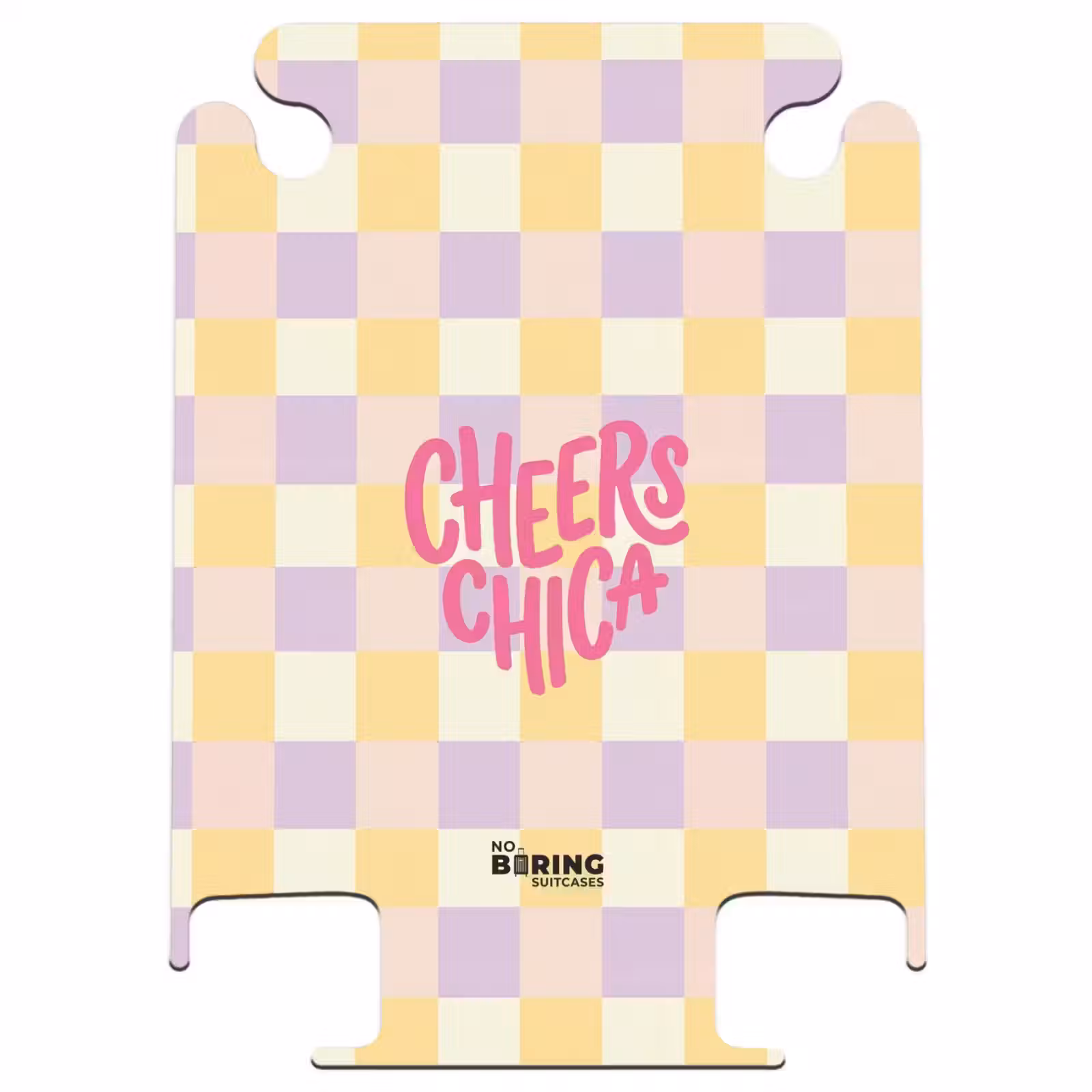 CaseSwap™ - Cheers Chica - Carreaux - Lilas - Jaune — 1