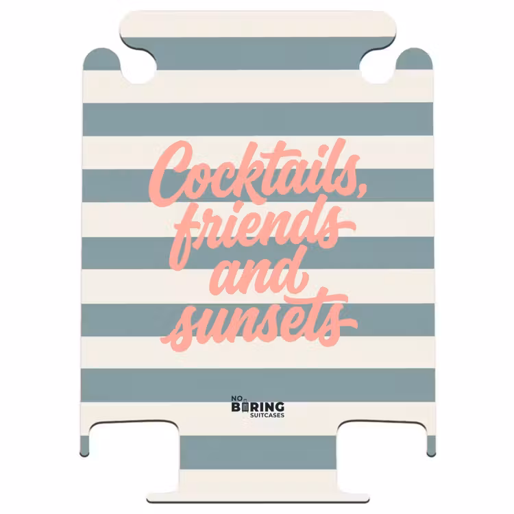 CaseSwap™ - Cocktails - Rayures - Bleu - Corail — 1
