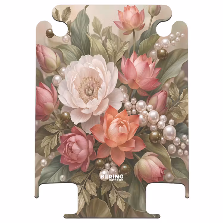 CaseSwap™ - Fleurs - Perles - Élégant - Rose - Blanc — 1