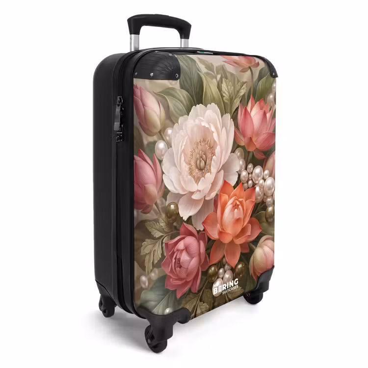 CaseSwap™ - Fleurs - Perles - Élégant - Rose - Blanc — 2