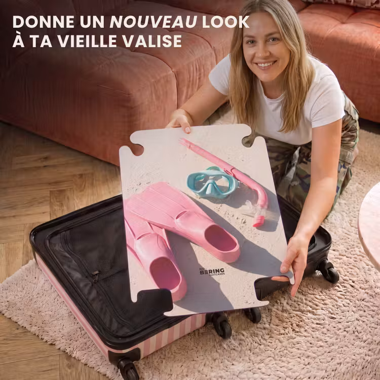 CaseSwap - Kit de plongée avec tuba - Plage - Été - Rose — 3