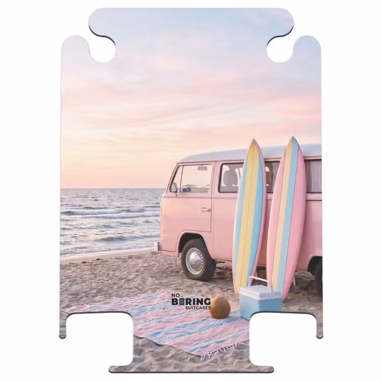 CaseSwap - Minibus - Plage - Planche de surf - Été - Rose — 1