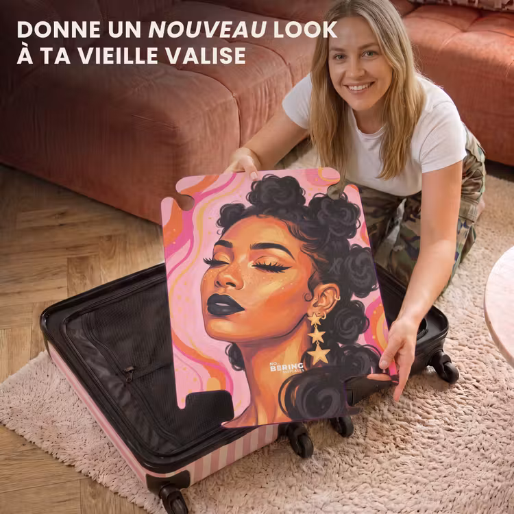 CaseSwap™ - Femme - Portrait - Abstrait - Coloré - Rose — 3