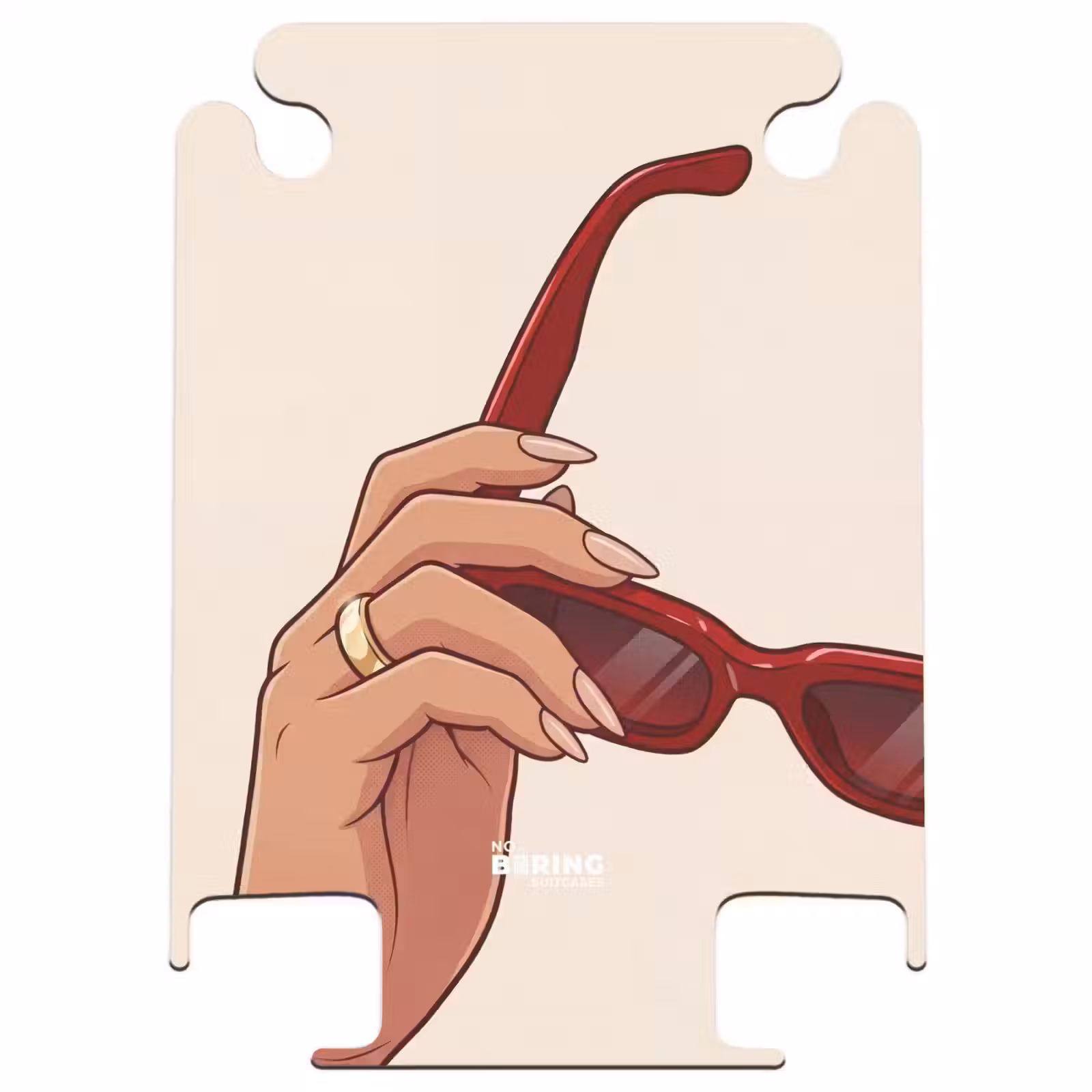 CaseSwap™ - Femme - Lunettes de soleil - Mode - Rouge - Illustration — 1