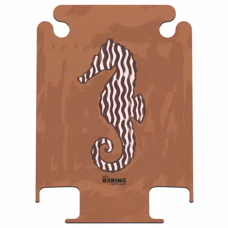 CaseSwap™ - Animaux - Hippocampe - Abstrait - Marron - Rayures — 1