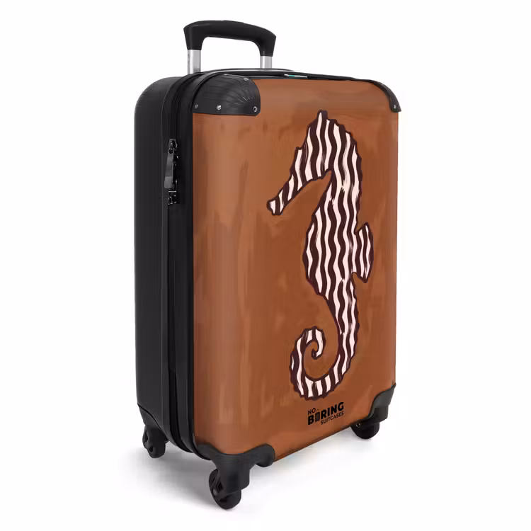 CaseSwap™ - Animaux - Hippocampe - Abstrait - Marron - Rayures — 2