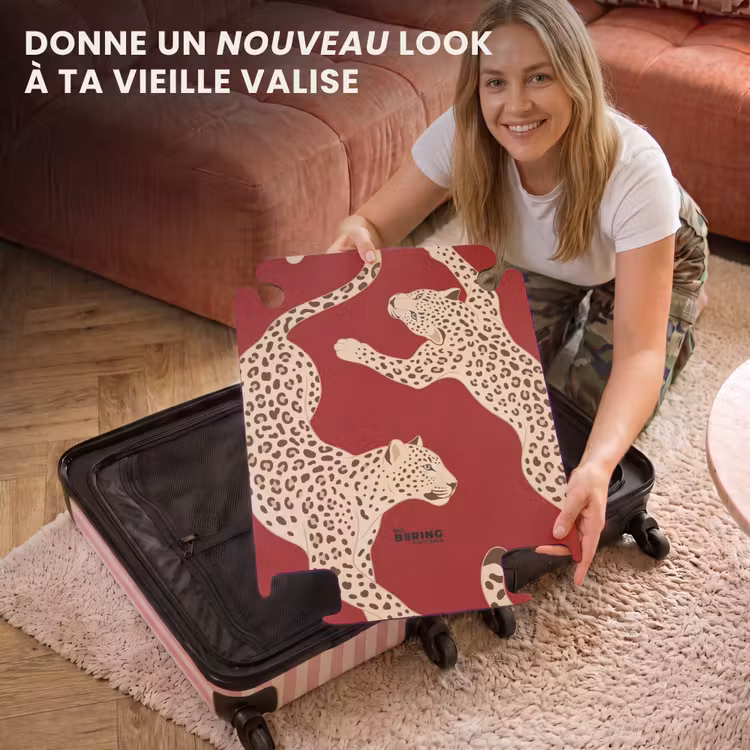CaseSwap™ - Animaux - Léopard - Abstrait - Rouge - Moderne — 3
