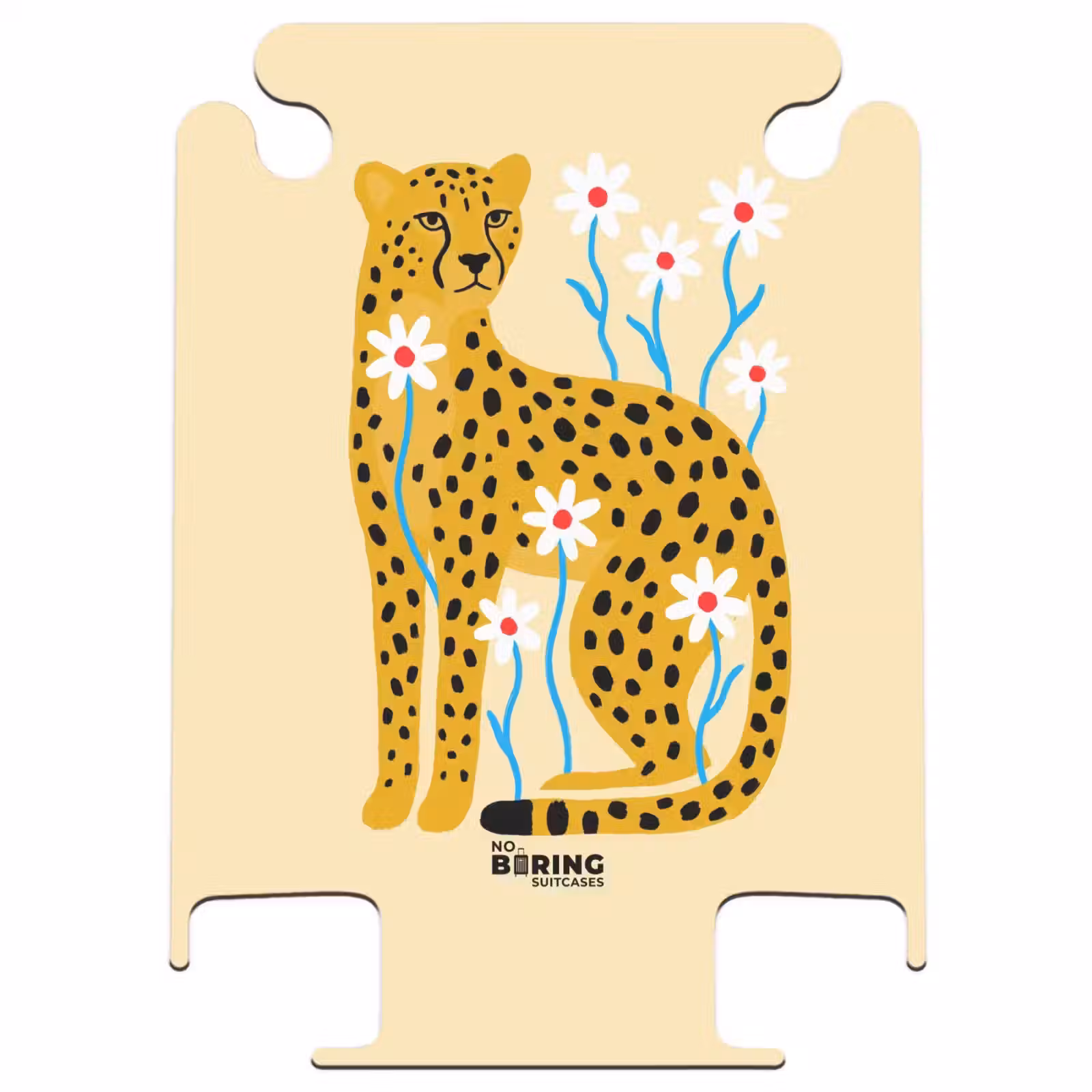 CaseSwap - Animaux - Guépard - Fleurs - Moderne - Jaune — 1