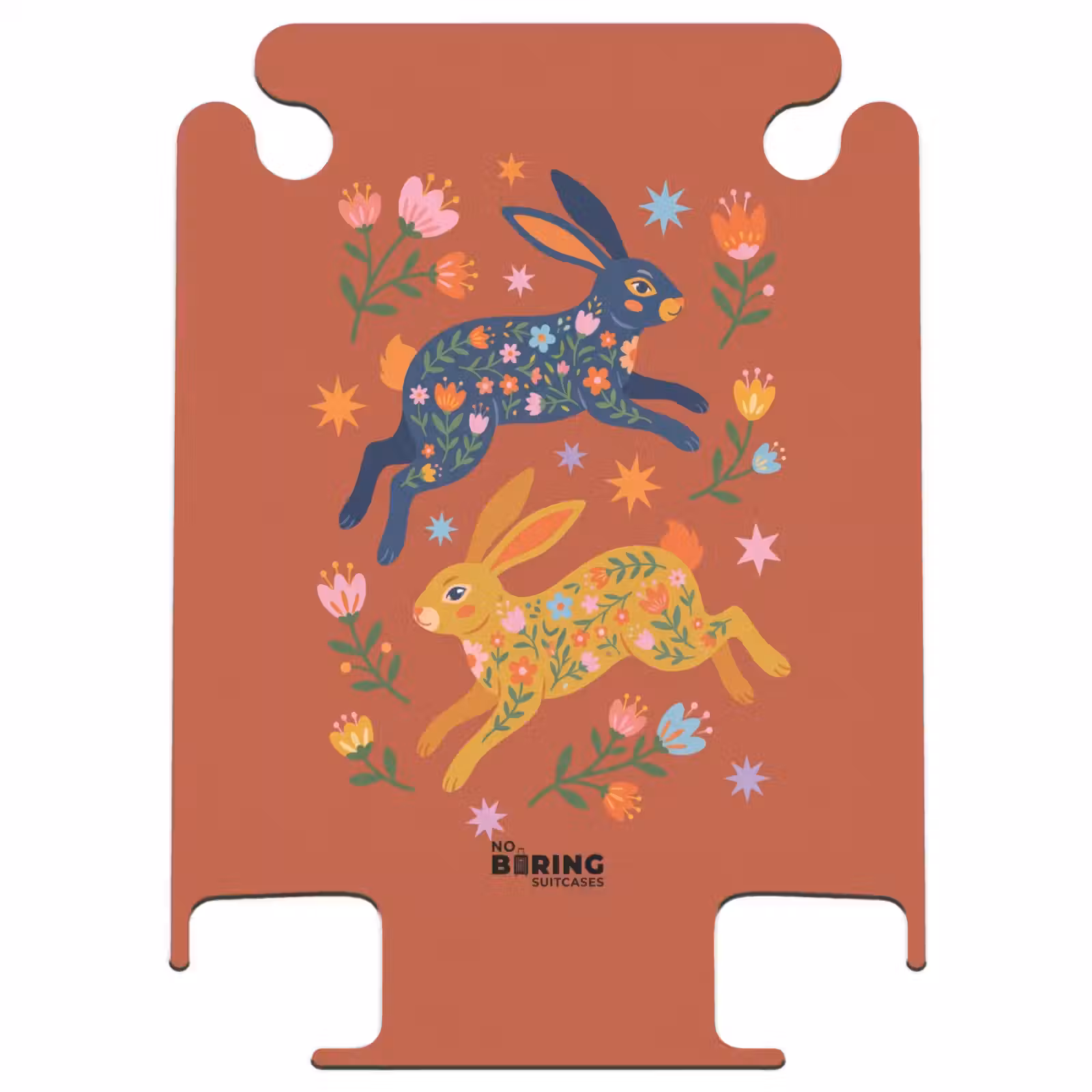 CaseSwap - Lapin - Fleurs - Art populaire - Coloré - Animaux — 1