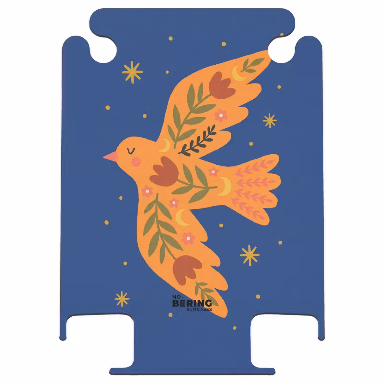 CaseSwap - Oiseau - Fleurs - Décoratif - Orange - Bleu — 1