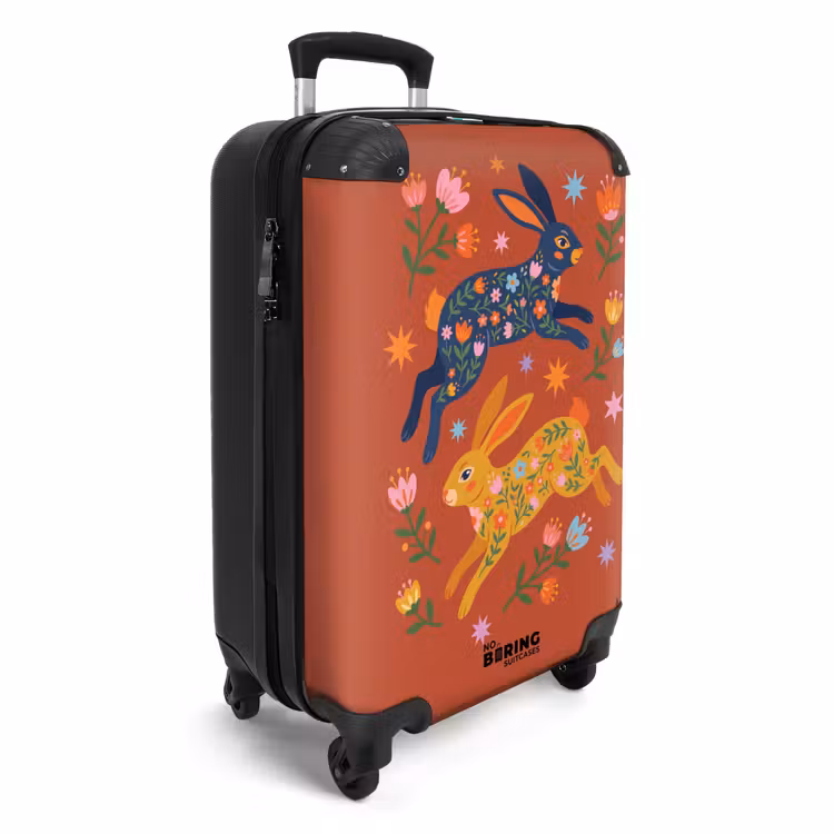 CaseSwap - Lapin - Fleurs - Art populaire - Coloré - Animaux — 2