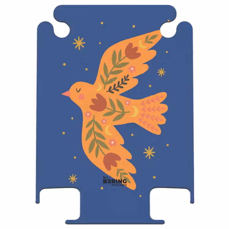 CaseSwap - Oiseau - Fleurs - Décoratif - Orange - Bleu — 1