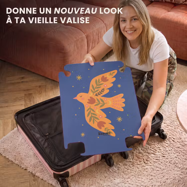 CaseSwap - Oiseau - Fleurs - Décoratif - Orange - Bleu — 3