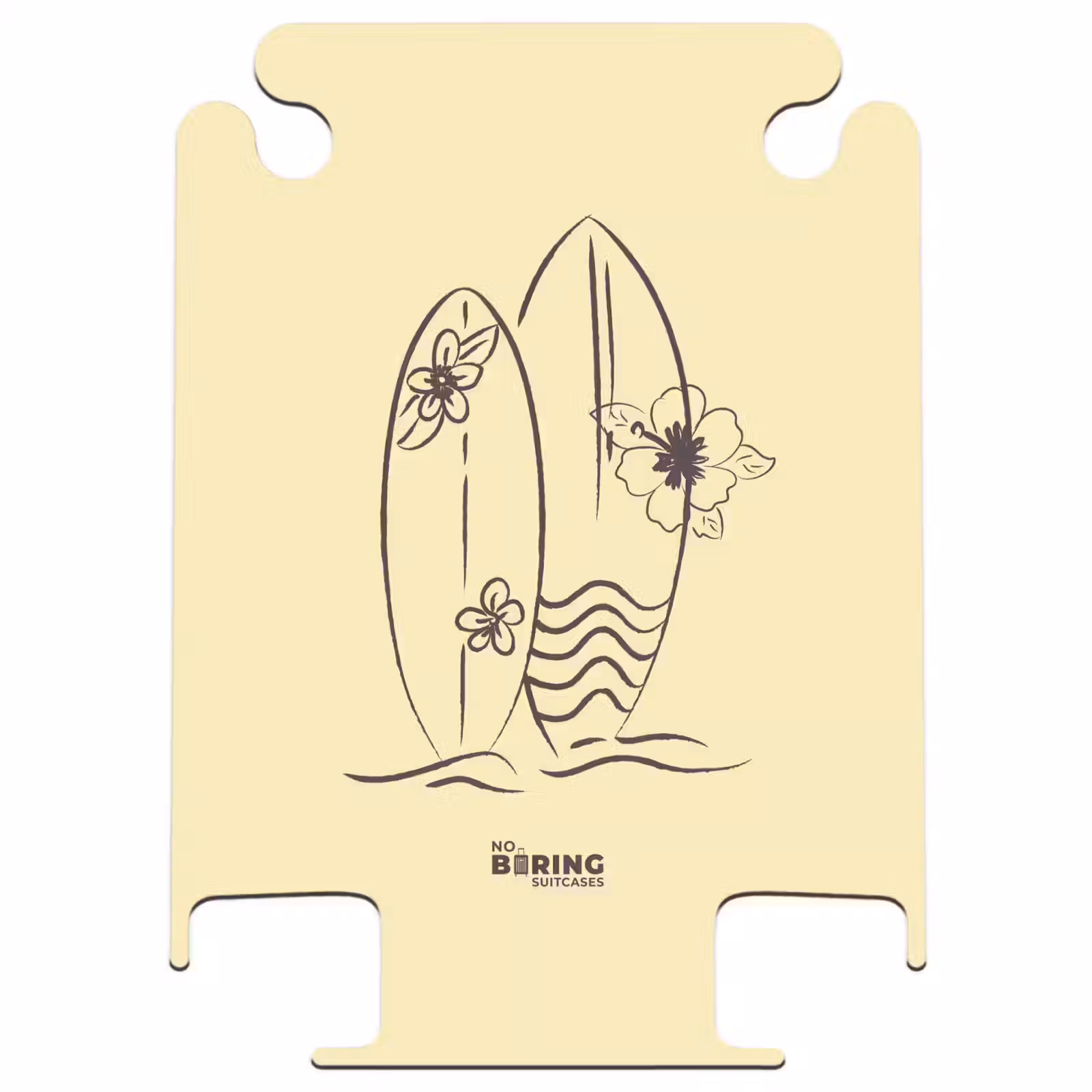 CaseSwap - Planche de surf - Fleurs - Jaune — 1