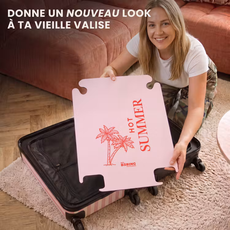 CaseSwap™ - Fleurs de palmier - Rose - Rouge — 3