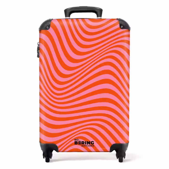 Valise - Vagues - Rouge/Rose