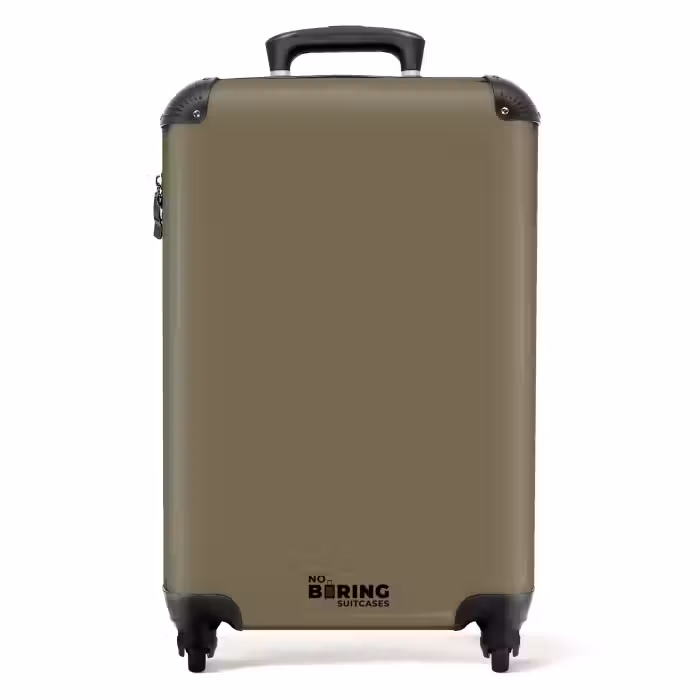 Valise - Vert olive, nuance de brun