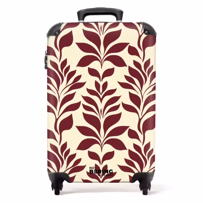 Valise - Abstrait - Feuilles - Bourgogne