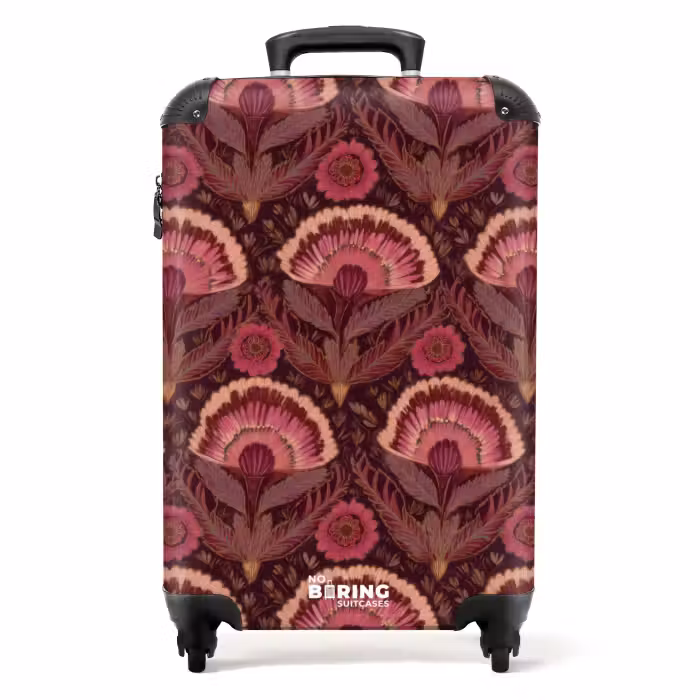 Valise - Antiquités - Fleurs - Coloré